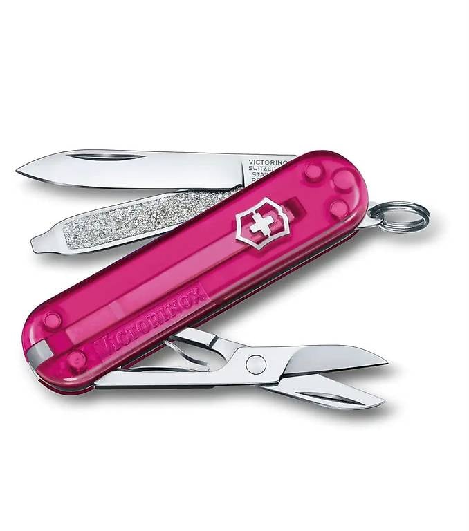 Victorinox Swiss Taschen Messer 7 Tools transparent pink