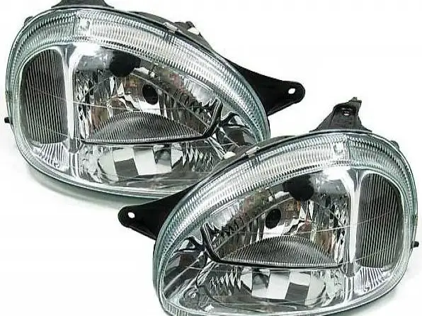  KLARGLAS SCHEINWERFER CHROM FÜR OPEL Corsa B 93-00