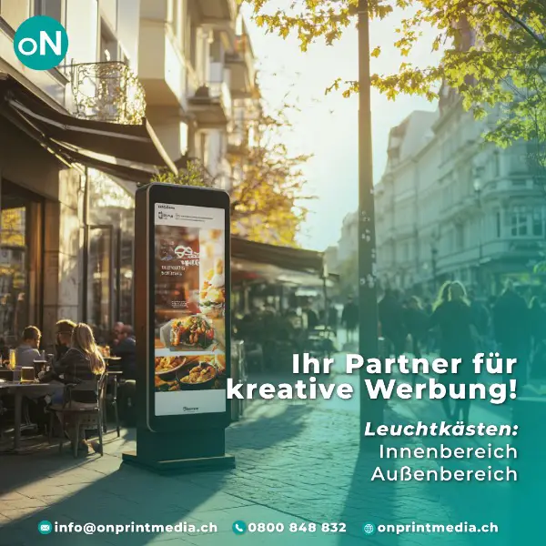 Leuchtkästen für Innen- und Aussenbereich