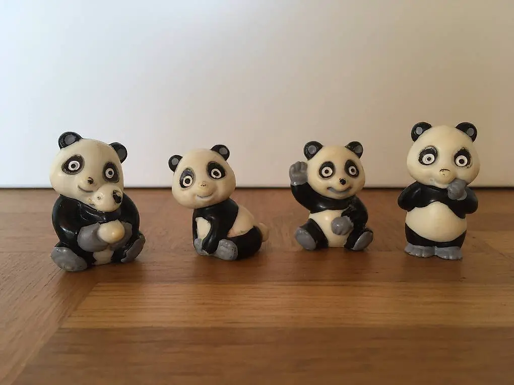Tao Tao Pandabären 1984 Überraschungsei Figuren