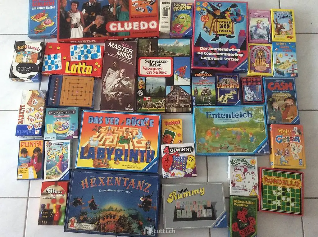 Gesellschaftsspiele für Kinder und Erwachsene (EINZELN)