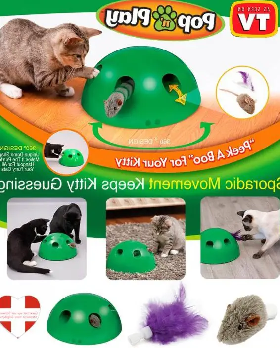 Katzenspielzeug Pop N" Play Indoor Zuhause Unterhaltung TV Werbung