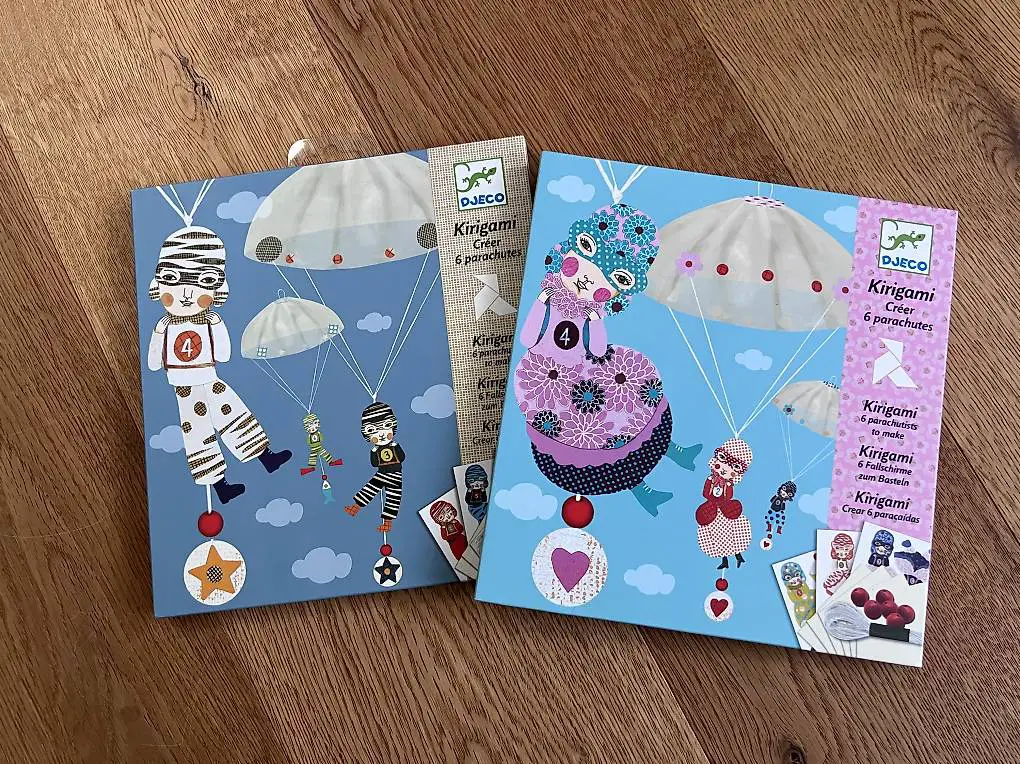 Kirigami-Fallschirme Bastel-Sets von DJECO