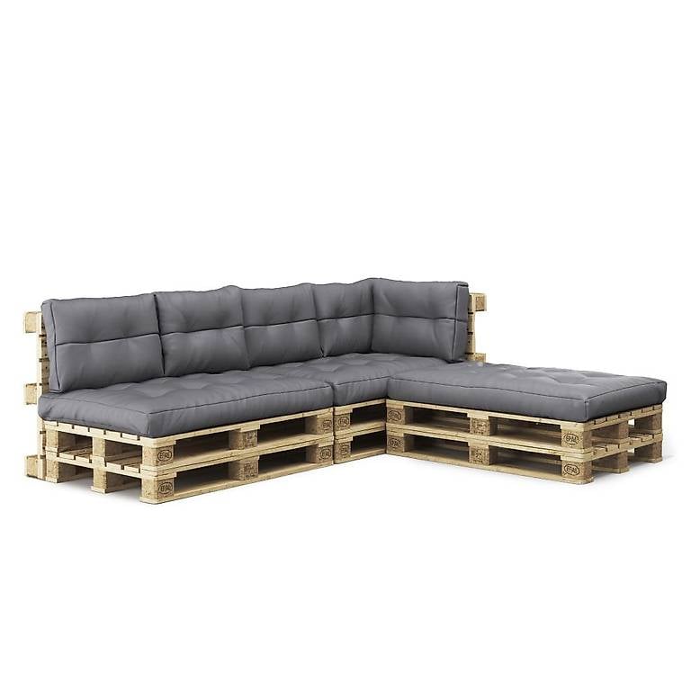 Palettenlounge TENERO inkl. Kissen anthrazit