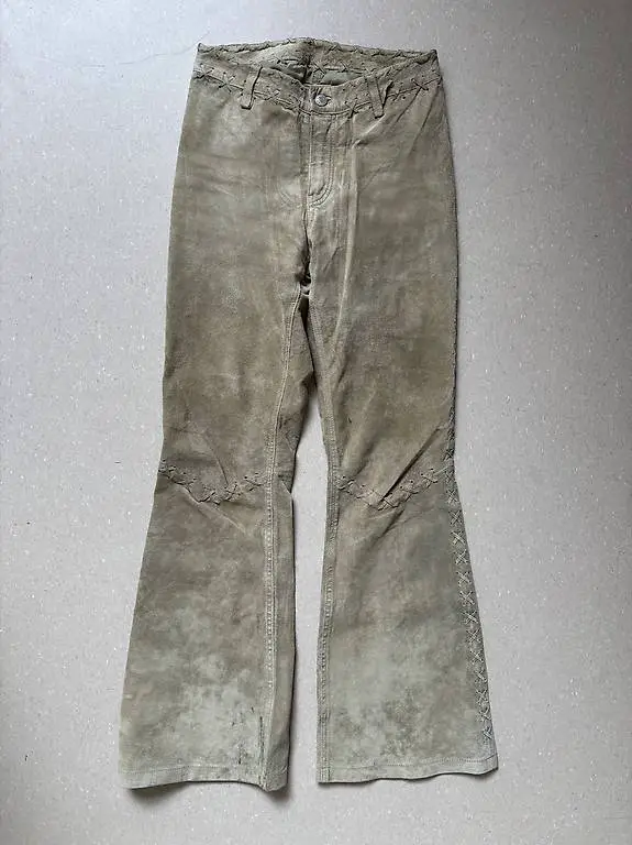 Vintage Velours-Lederhose, Gr. XS