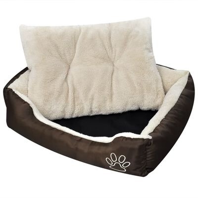  vidaXL Warmes Hundebett mit Polsterkissen XL