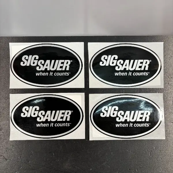 >lot: 4x xl aufkleber sig sauer waffe pistole armee tactical