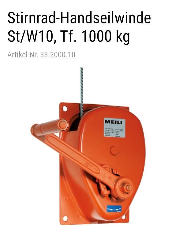 Stirnrad Handseilwinde
