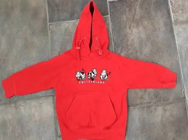 Kinder Pulli Pullover Gr. 104 Schweiz Switzerland rot neu