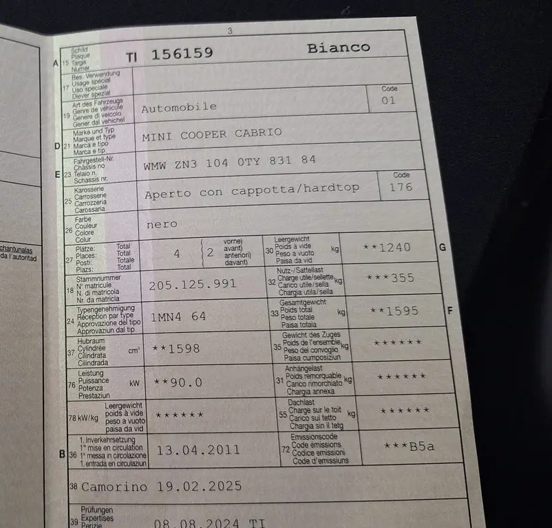 MINI Cabrio R57 1.6i Cooper