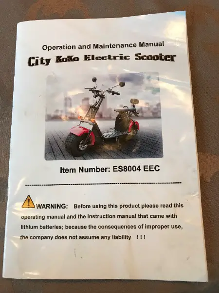 Electric Scooter City Koko | Item Number: ES8004 EEC
