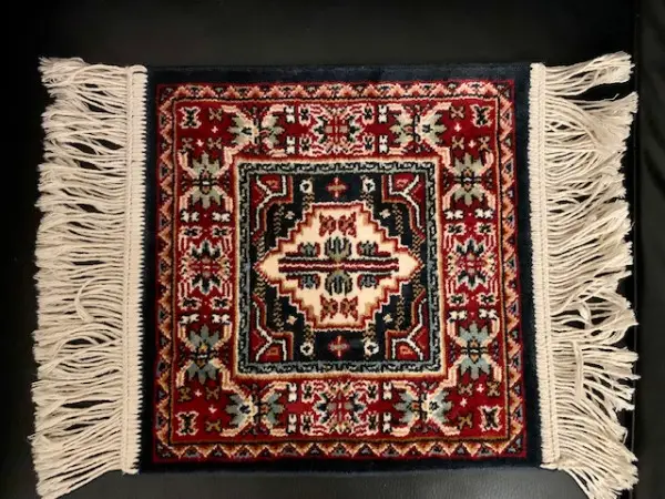 Gebets Teppich mit Fransen Quadratisch 32 x 32 cm