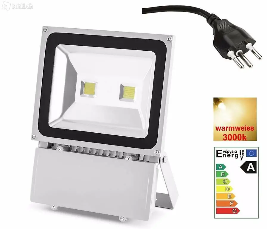  100W LED Flutlicht Scheinwerfer Fluter Flutlicht warmweiss S