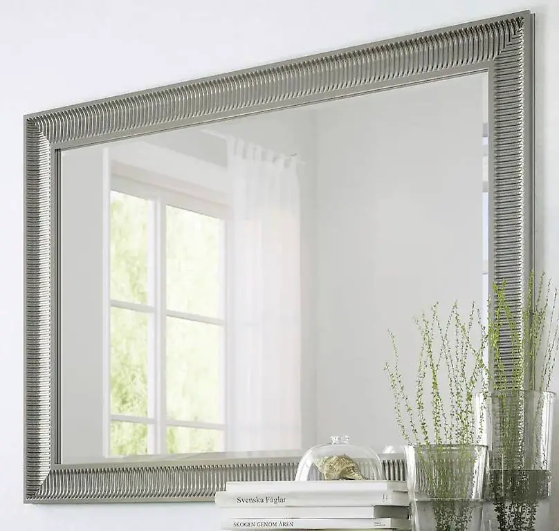 Grosser Spiegel, silberfarben, guter Zustand