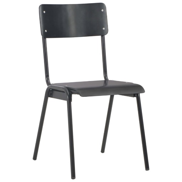  Esszimmerstühle 6 Stk. Schwarz Sperrholz