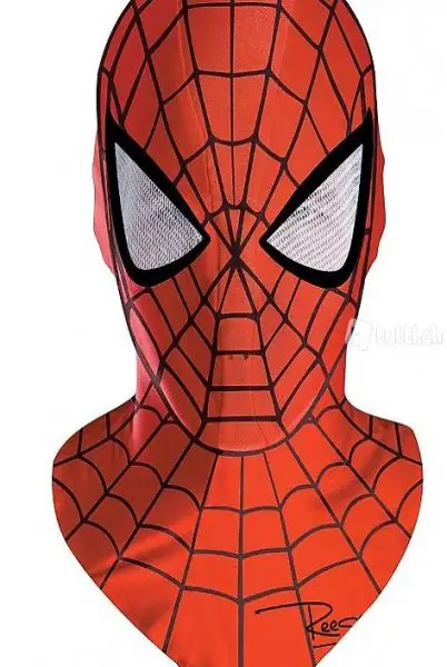 Spiderman Maske Stoff Spinne Kostüm Marvell masque Film DVD