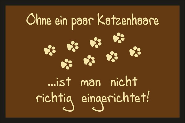 Fussmatte-Ohne ein paar Katzenhaare ist