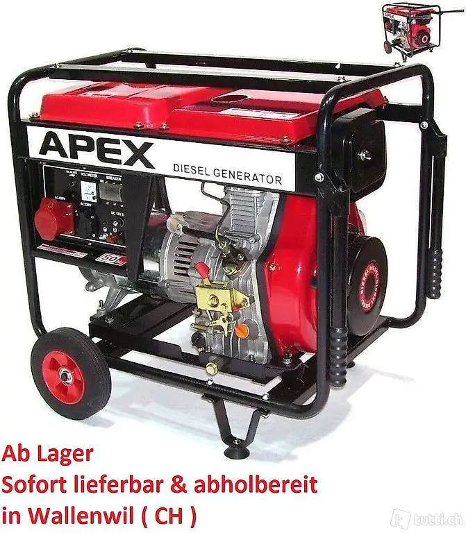  5500 Diesel Generator Stromerzeuger 400V 10PS, 406ccm