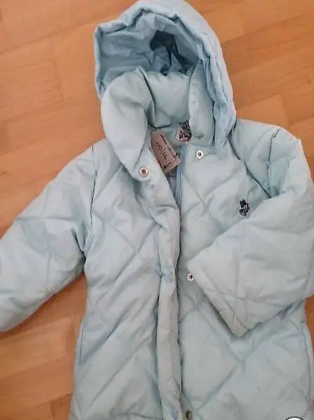 Winterjacke hellblau, Grösse 110/116, gebraucht