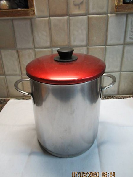  NSN Pfanne, Chromstahl, mit 2 Griffe