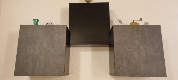 Besta Ikea Wandregale schwarz/grau 0.6 x 0.42 x 0.64 m