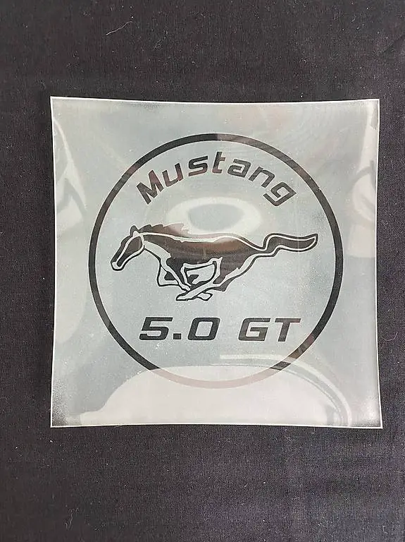 Mustang 5.0 GT Glas Teller Neu mit 5.0 GT Gerade Schrift