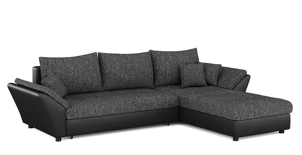 Ecksofa mit Schlaffunktion CAESAR schwarz