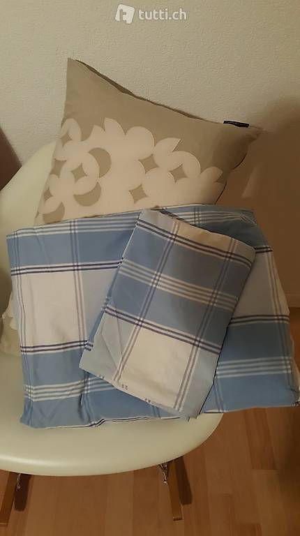 schöne Vichy Bettwäsche Duvetbezug + Kissen Karo Globus Züri