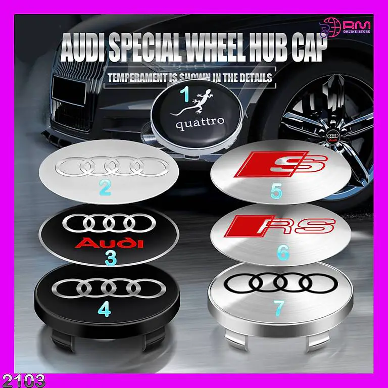 Audi 60mm Radnabenkappen