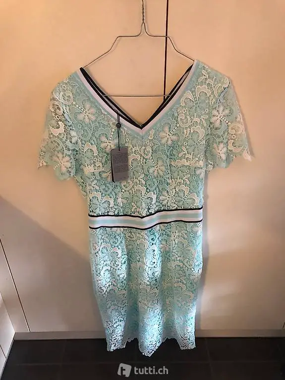 Laurél Spitzenkleid türkis 36 NEU