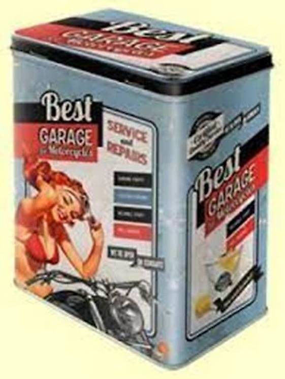 Nostalgie Vorratsdose-BEST GARAGE BLUE