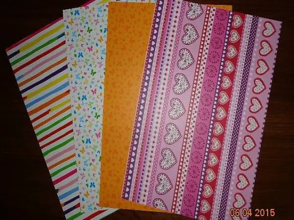 Bastelkarton Frühlingsmotive 4 Stück