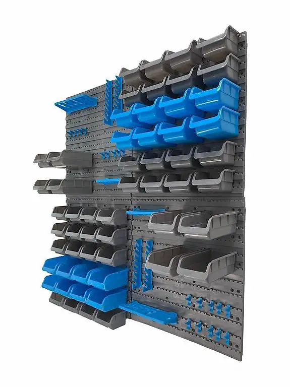 Werkzeugwand mit Stapelboxen 88-teili