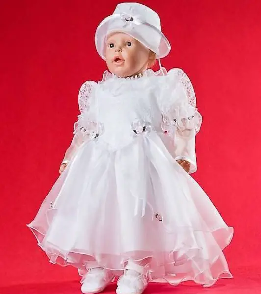  Taufkleid "Charlotte" mit Mützli Gr. 62, FABRIKNEU