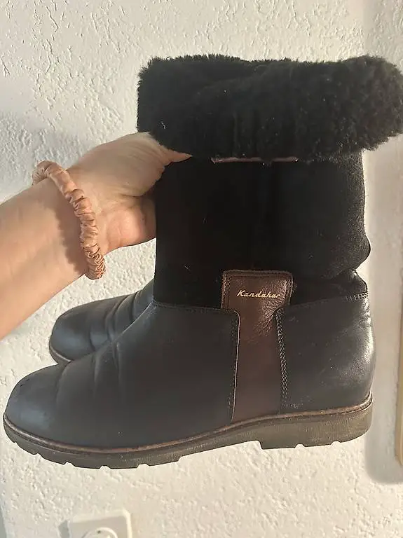 Kandahar Vintage Stiefel Wild & Glattleder Lammfelll