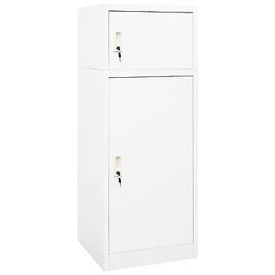 Sattelschrank Weiss 53x53x140 cm Stahl 4836846