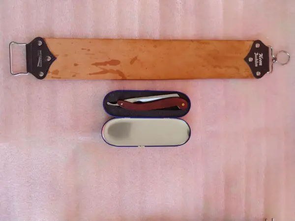 dovo rasiermesser la forme + streichriemen kern juchten