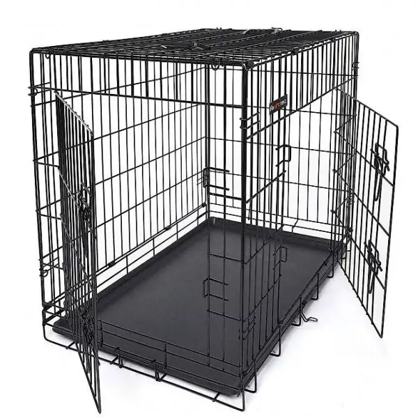  HundeKäfig 2 Türen faltbar Hundebox Gitterbox