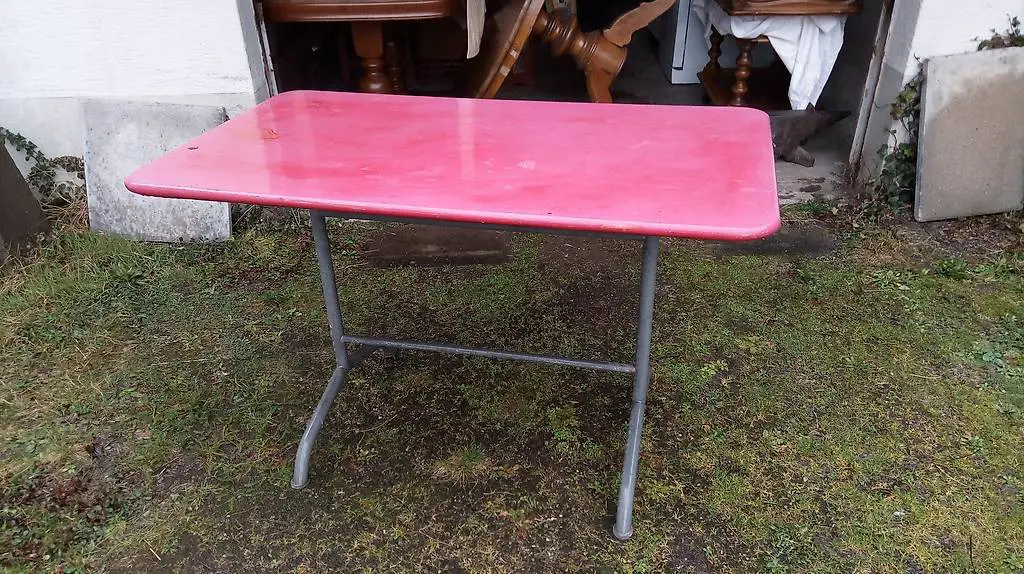 Hist. Bigla-Tisch 120x70 cm Gartentisch Sissach Vintage 50er