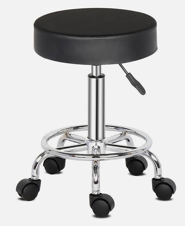 Rollhocker mit Lehne Arbeitshocker Hocker Drehhocker