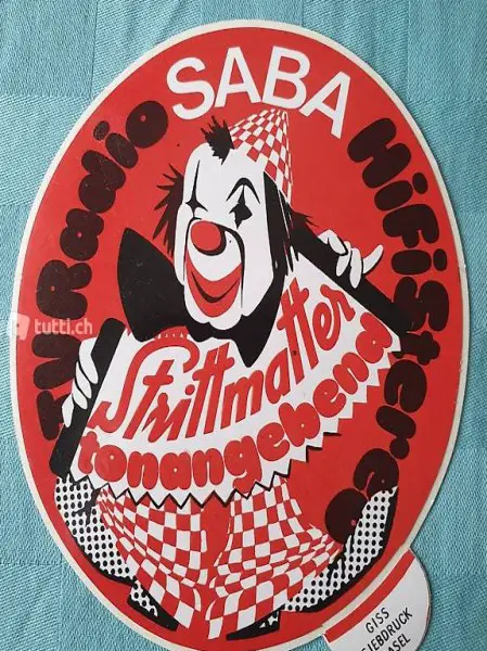  TV Radio SABA HiFiStereo Strittmatter tonangebend Aufkleber