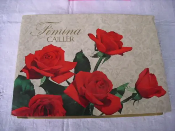 ancienne boîte de chocolats Femina Cailler