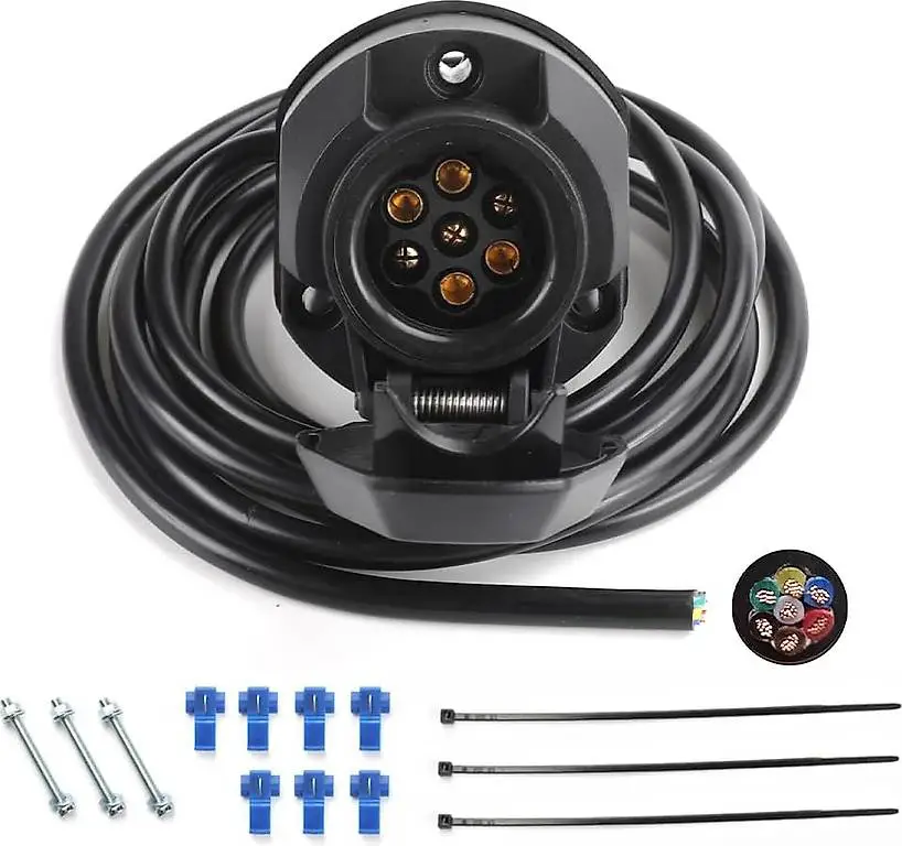 Qiping 7-polig Anhängersteckdose Kabelbaum - 7-polige Vorver