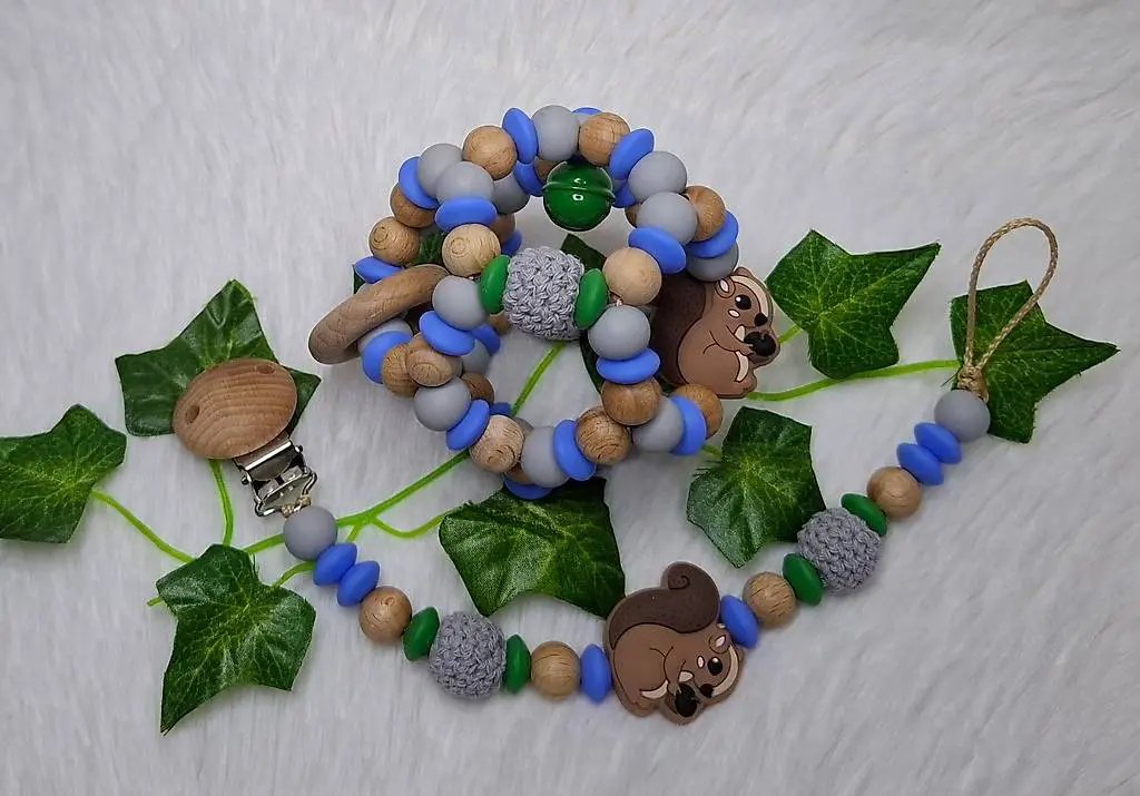 Set Nuggikette + Motorikball Eichhörnchen