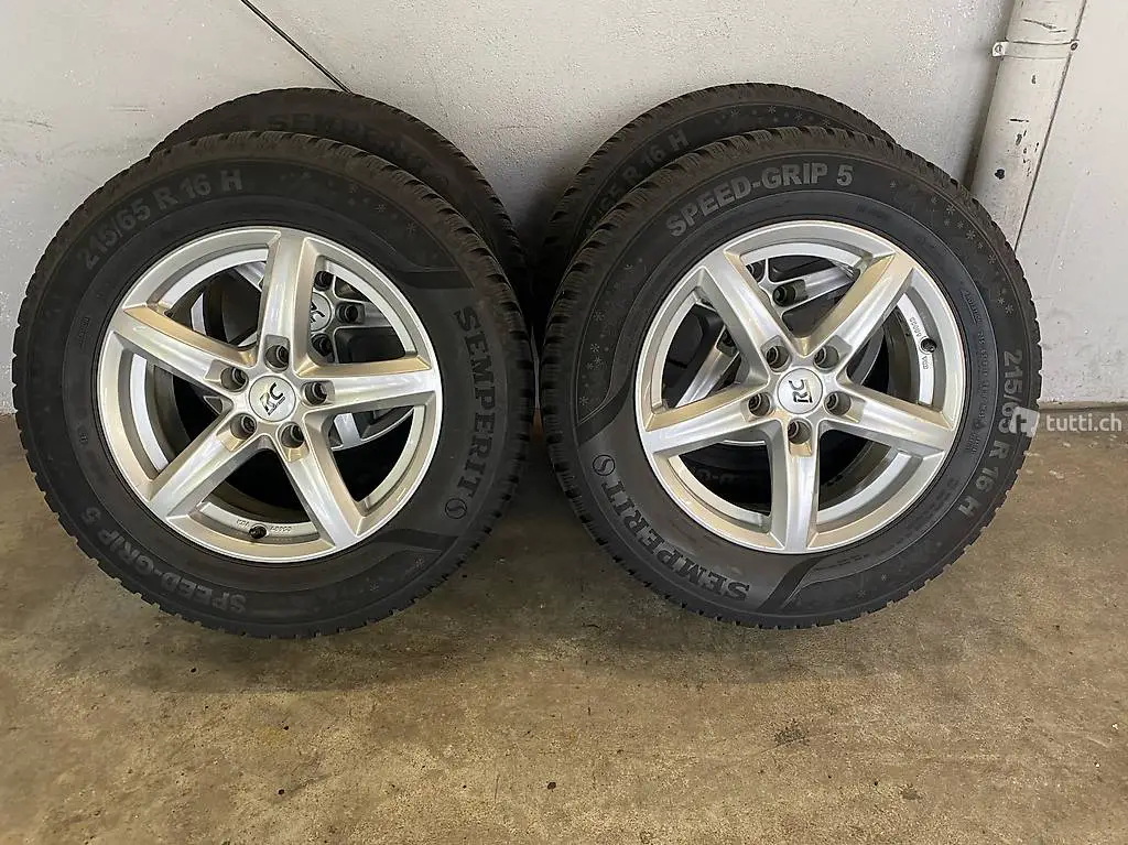  4x Brock Alloy Felgen inkl. Reifen - 215/65 R16 98H - Winter