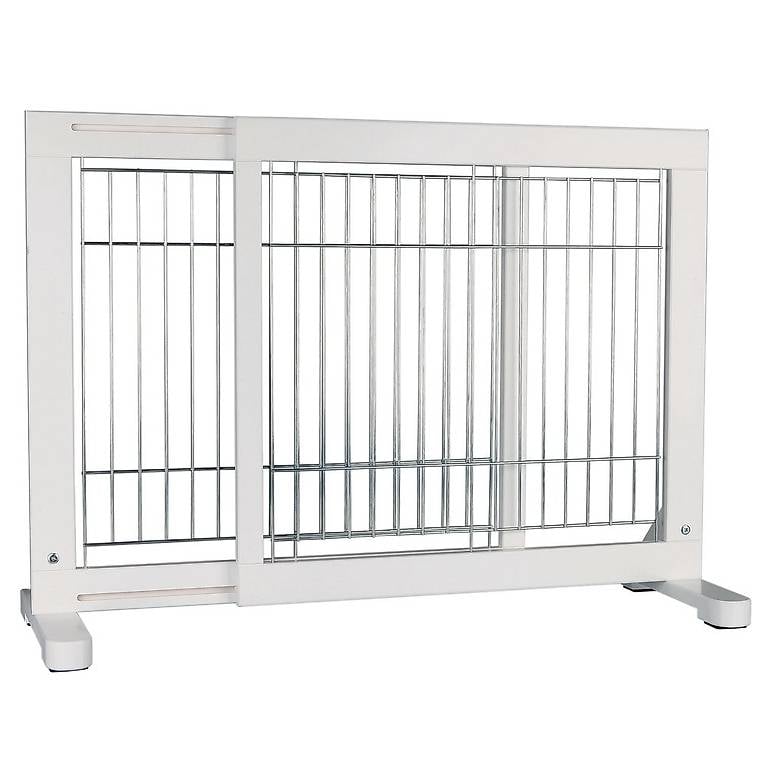 Hunde-Absperrgitter, 65-108 x 61 x 31 cm, weiss