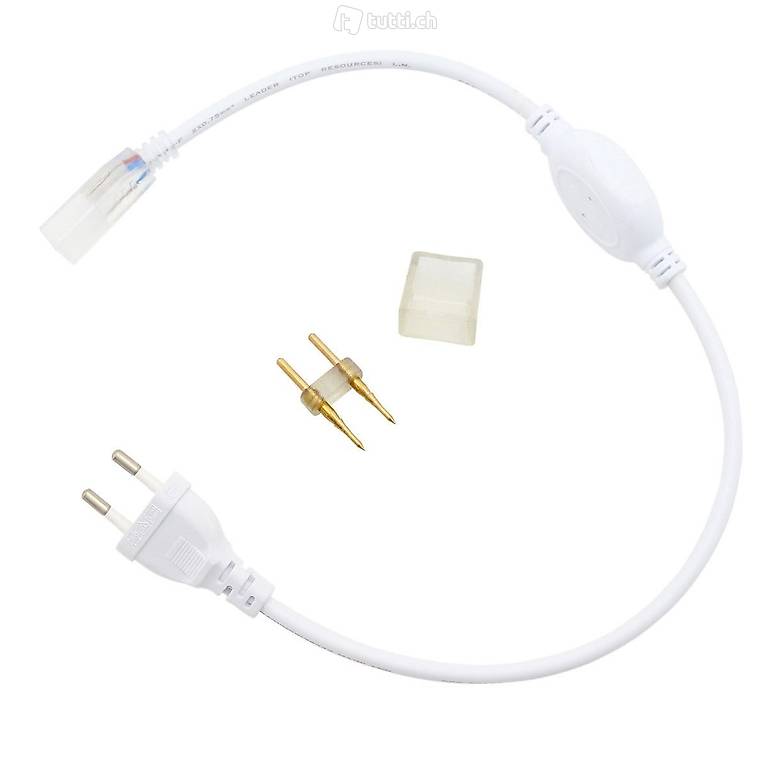  Zuleitungskabel für LED LichtschlauchNetzteil Zuleitungsstec