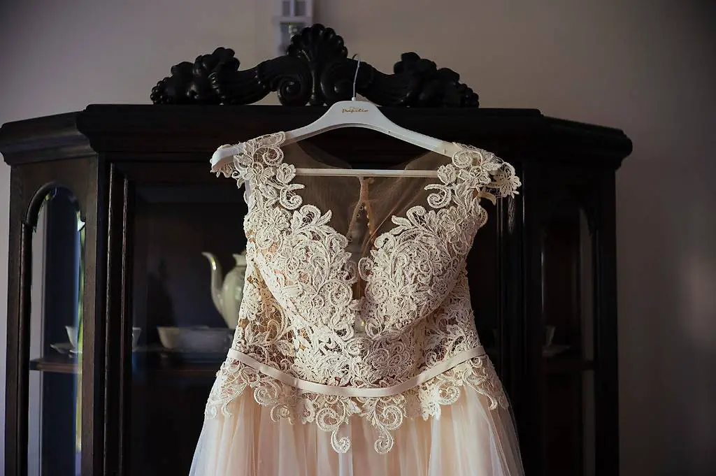 Brautkleid in A-Linie Gr.40 mit Accessoires