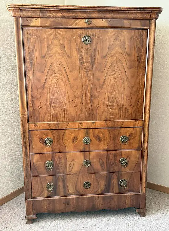 Sekretär Schreibkommode Nussbaum ca. 1860