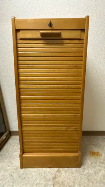 Vintage Rollschrank Bürorollschrank ca 1950